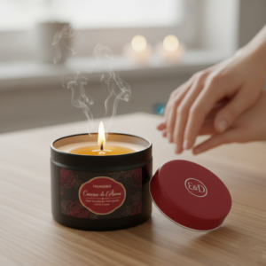 « Caresse de l'Âme » (Bougie d'Huile de Massage)